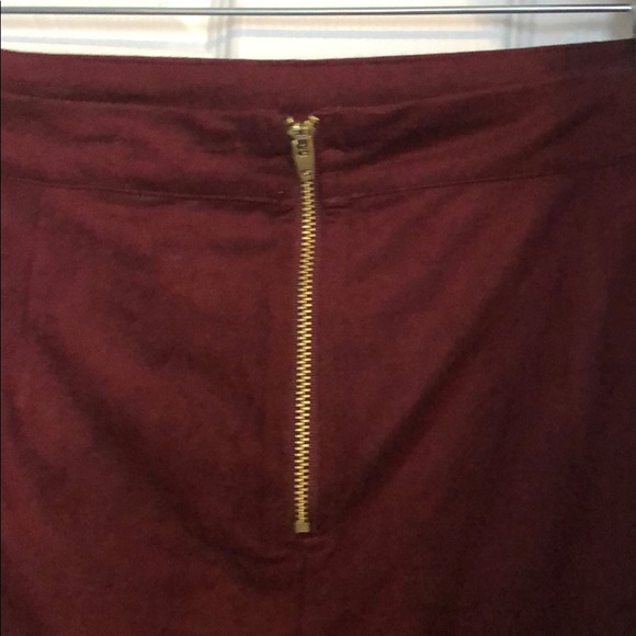 Burgundy Velvet Skirt - Picture 3 of 3